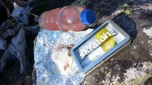 Skratch Labs Hydration and rice cake that I made and brought along. recipe from the Feed Zone Portables cookbook